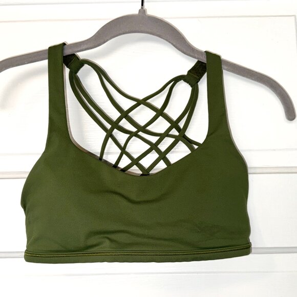 lululemon Free to Be Wild Bra // Bronze Green // Size 4 - Picture 4 of 6